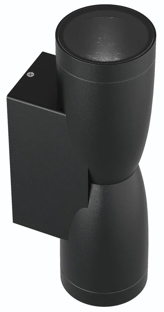 Applique Conica a Clessidra Bidirezionale IP65 GU10 - Nera