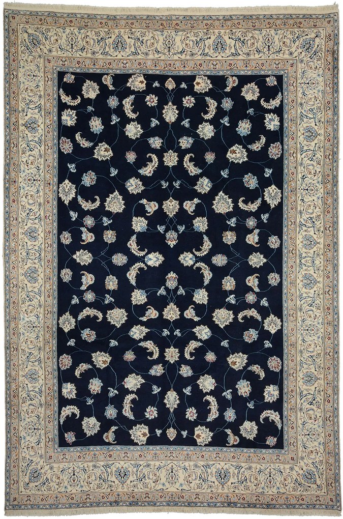 Nain Tappeto 250 x 370 Blu (Iran) Annodato A Mano