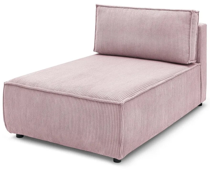 Modulo divano in velluto a coste variabile rosa chiaro Nihad modular - Bobochic Paris