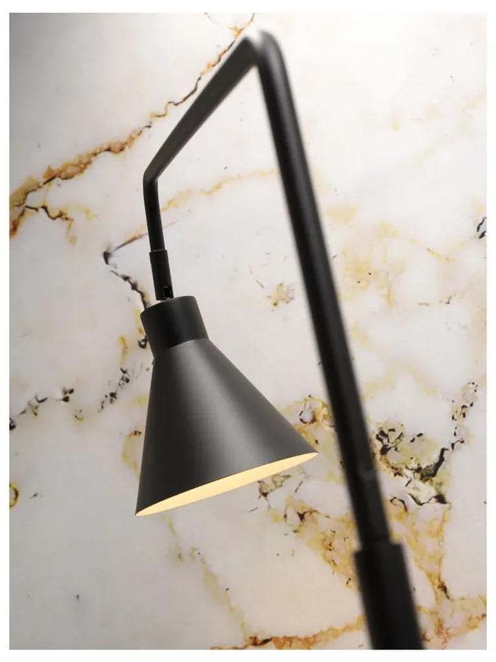 Lampada da terra nera con paralume in metallo (altezza 153 cm) Lyon - it's about RoMi