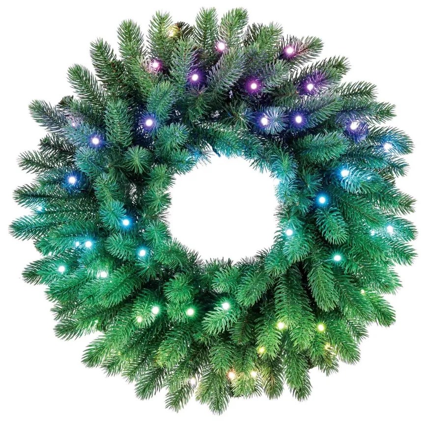 Twinkly GD20P4425P00 - LED RGB Dimmerabile Ghirlanda di Natale 50xLED diametro 60 cm Wi-Fi