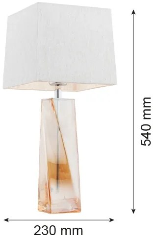 Argon 3840 - Lampada da tavolo LILLE 1xE27/15W/230V bianco