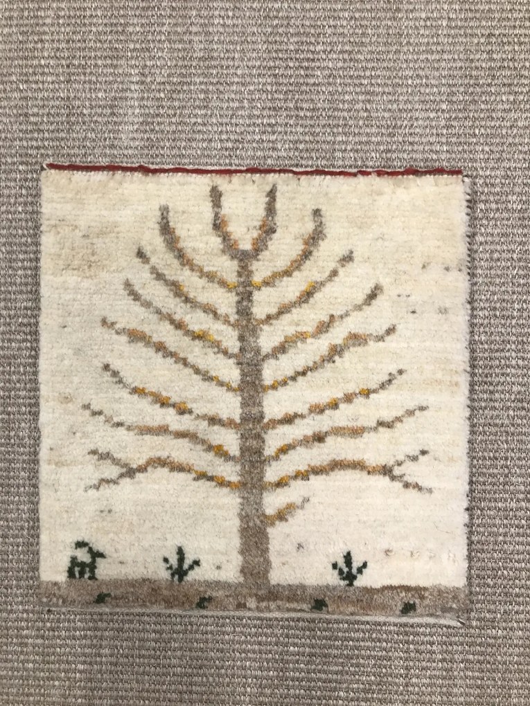 Gabbeh Tappeto 40 x 40 Beige (Iran) Annodato A Mano