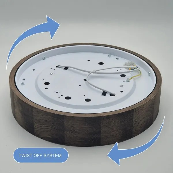 Brilagi - Lampada LED da soffitto CARVALHO 2xE27/60W/230V noce 37 cm