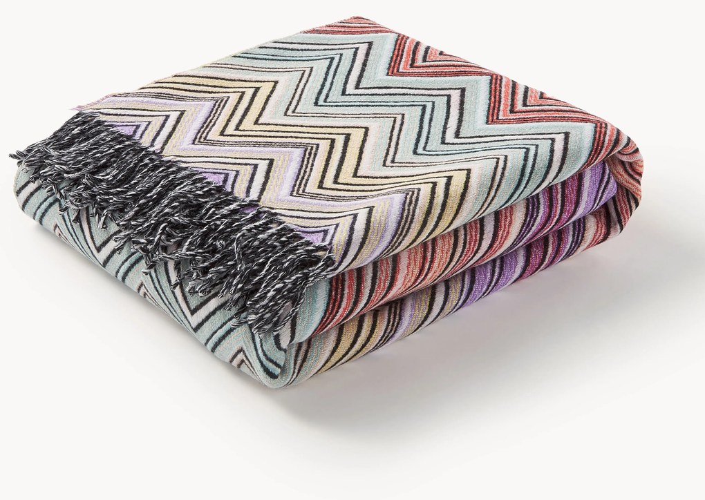 Coperta in lana con frange Perseo