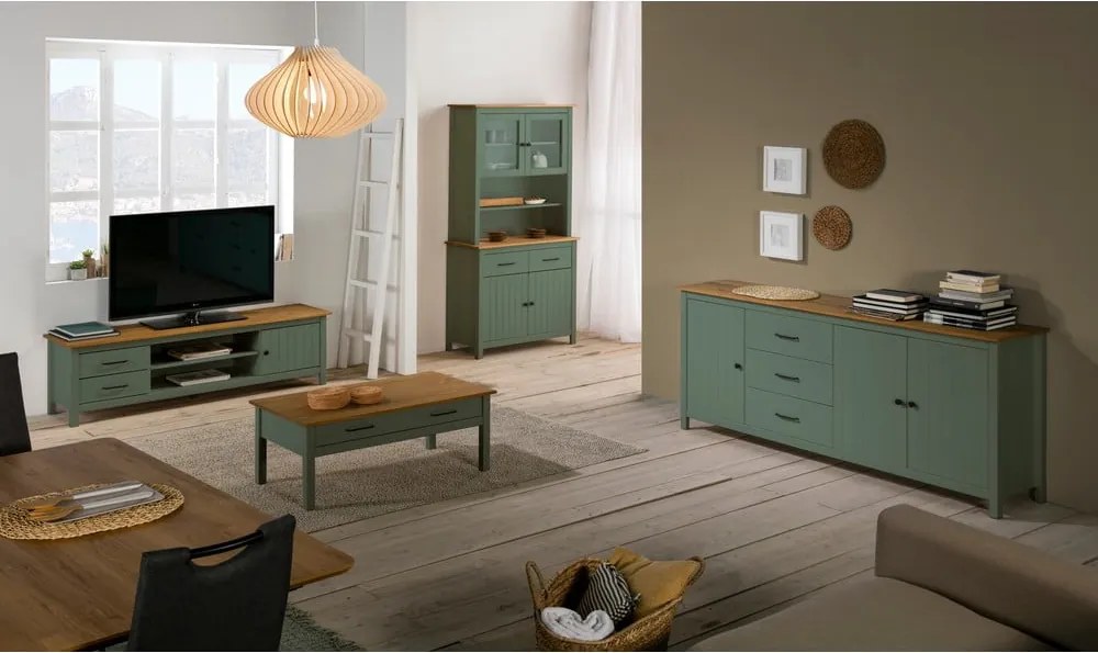 Tavolino da caffè in legno verde Miranda - Marckeric