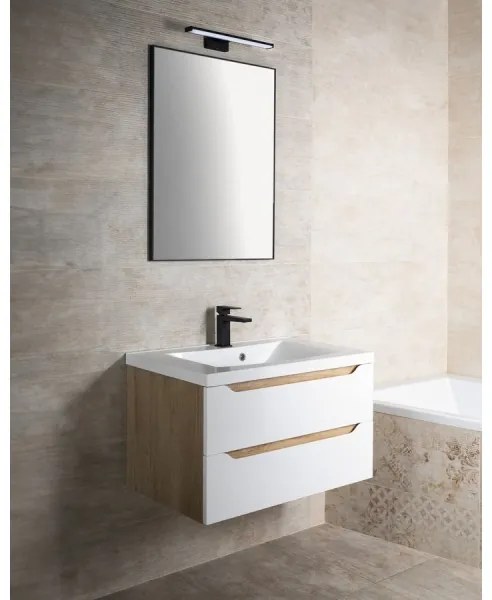 Sapho - Specchio con cornice AROWANA 60x80 cm nero opaco