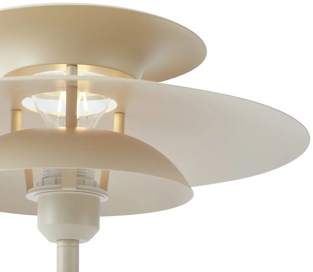 Lampada da tavolo retrò beige acciaio 45 cm - Pauly