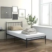 Giroletto Nero in Metallo 90x200 cm 325009