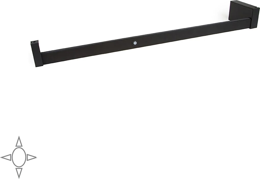 Barra Appendiabili per Armadio a Batteria 40,8-55,8 cm con LED Bianco Naturale e Sensore di Movimento Emuca Moka...