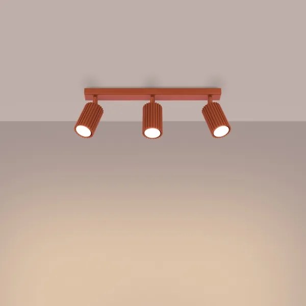 Sollux SL.1638 - Faretto KARBON 3xGU10/10W/230V rosso