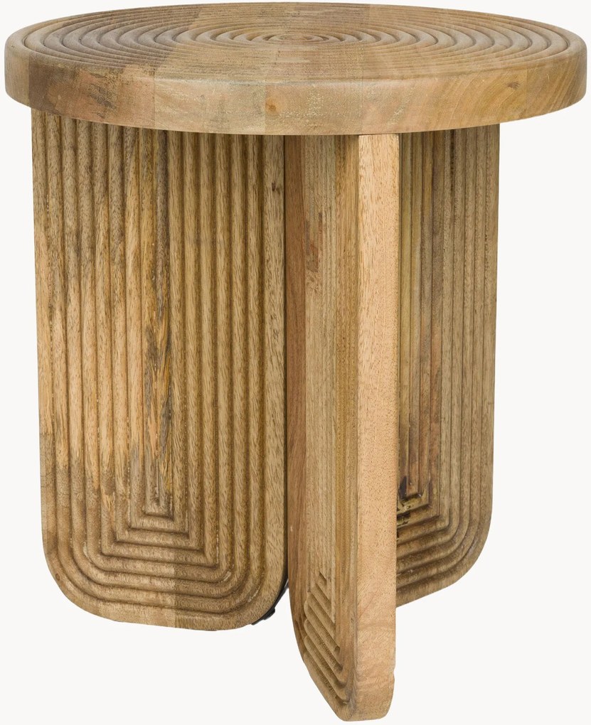 Tavolino rotondo in legno di mango Maeze