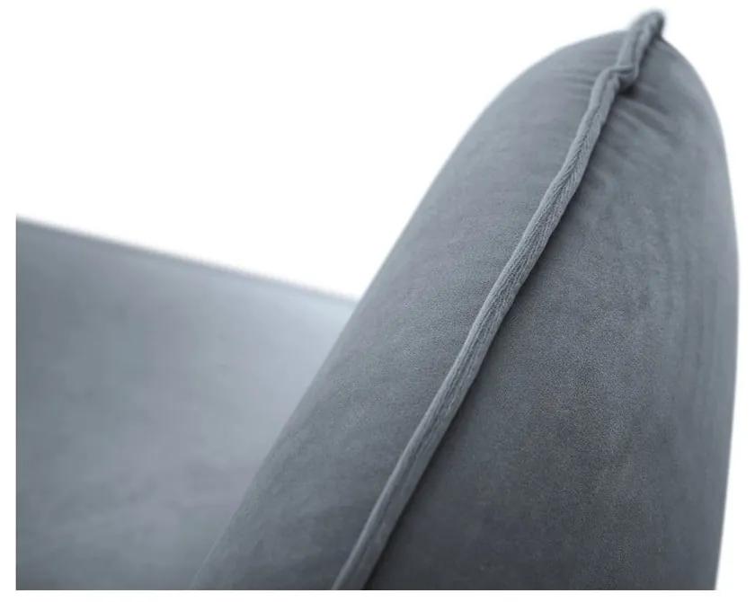 Poltrona in velluto grigio Vienna - Cosmopolitan Design