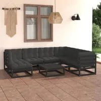 Set Divani da Giardino 8 pz con Cuscini Legno Massello di Pino cod mxl 42555