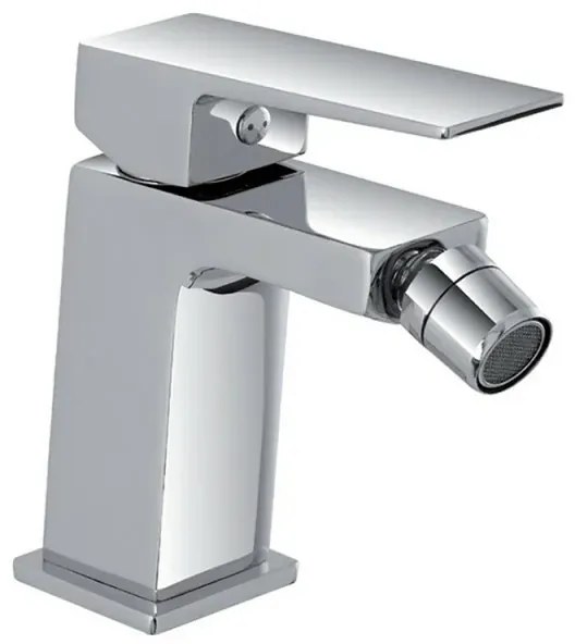 Rubinetto bidet cromato serie Kubo con scarico click clack incluso
