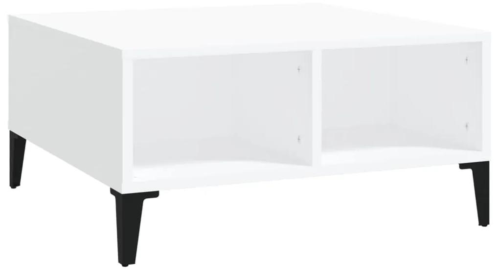 Tavolino da salotto bianco 60x60x30 cm in truciolato