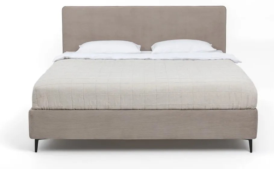 Letto matrimoniale imbottito grigio tortora con materasso incluso/con rete inclusa 160x200 cm Noira Slim – Bonami Selection