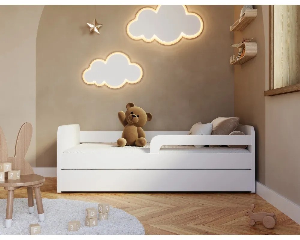 Letto da bambini bianco con materasso e rete inclusi 80x160 cm Duuli – ELTAP