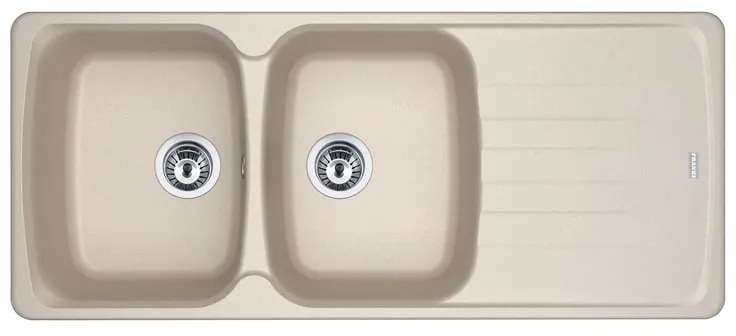 Lavello semincasso 2 vasche in fragranite sabbia FRANKE Antea AZG 621 L 116 x L 50 cm
