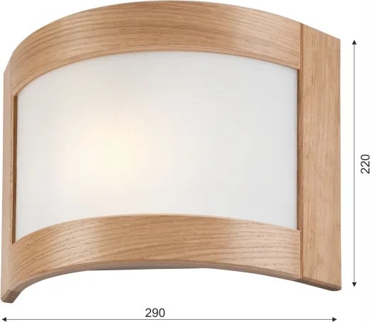 Applique ELODIE 1xE27/60W/230V quercia