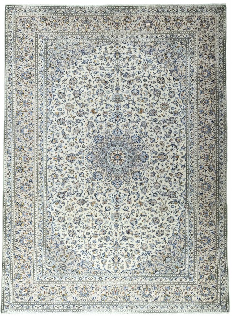 Kashan Tappeto 290 x 400 Beige (Iran) Annodato A Mano