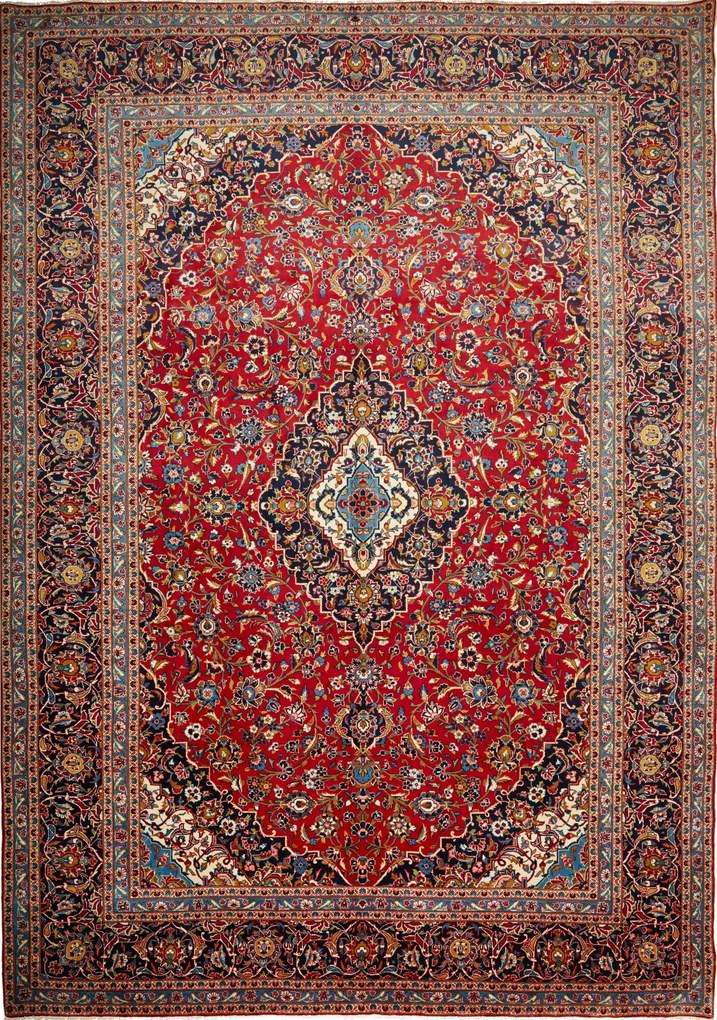 Kashan Tappeto persiano 300x420 Blu (Iran) Annodato A Mano