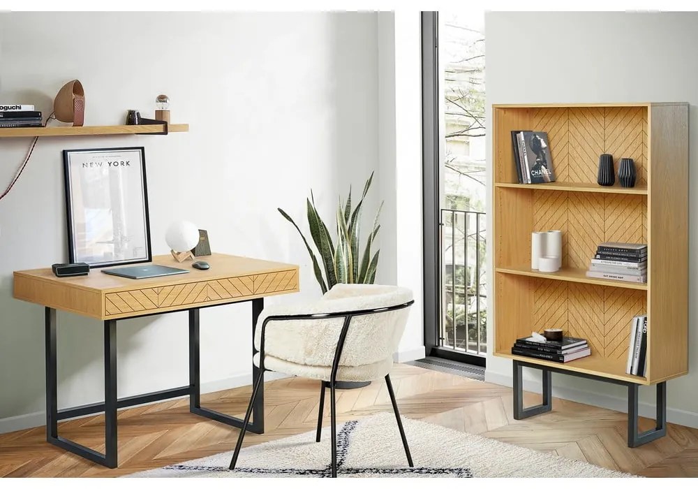 Libreria in rovere 90x150 cm Camden Herringbone - Woodman