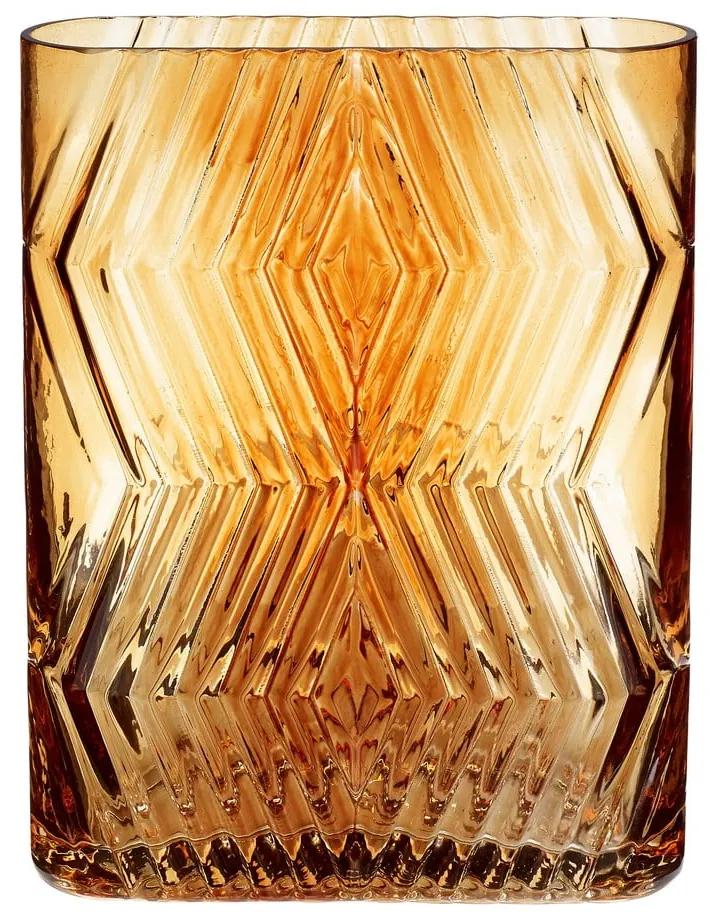 Vaso in vetro arancione fatto a mano Deco - Hübsch