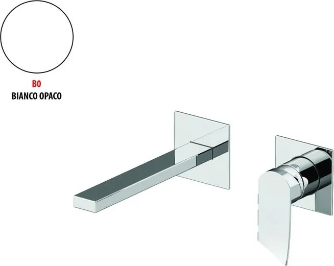 Rubinetto per lavabo Soffio bianco opaco GATTONI RUBINETTERIA a getto laminare cristallino