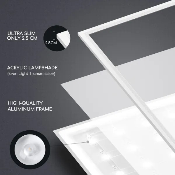 Aigostar - Pannello LED da incasso LED/40W/230V 6500K 60x60cm bianco
