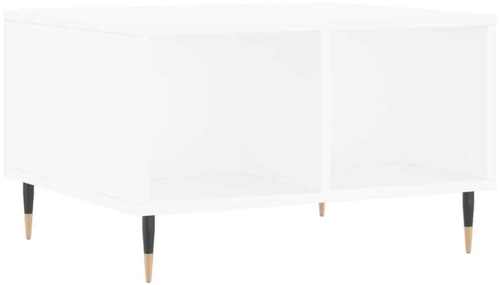 Tavolino da salotto bianco 60x50x36,5 cm in legno multistrato