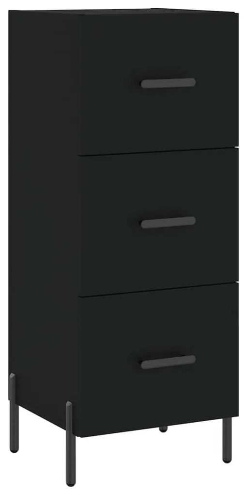 Credenza nero 34,5x34x90 cm in legno multistrato