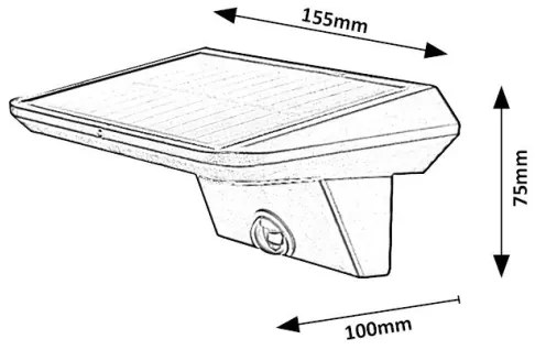 Rabalux 77005 - Luce solare a LED con sensore QESA LED/10W/3,7V IP44