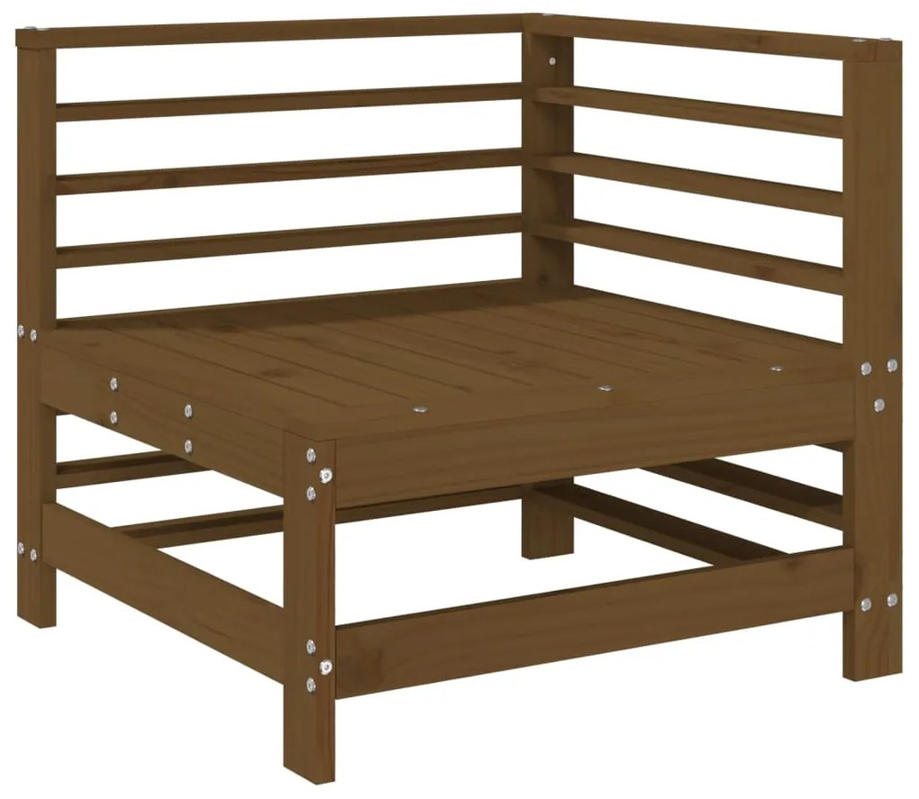 Set salotto da giardino 6 pz miele in legno massello di pino