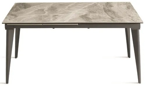 Tavolo allungabile 240 cm ULISSE con top grčs porcellanato effetto Marmo Grigio