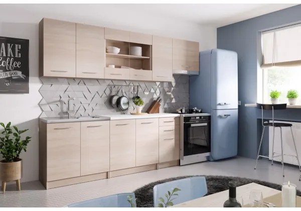 Cucina MARISA 260 cm, rovere sonoma