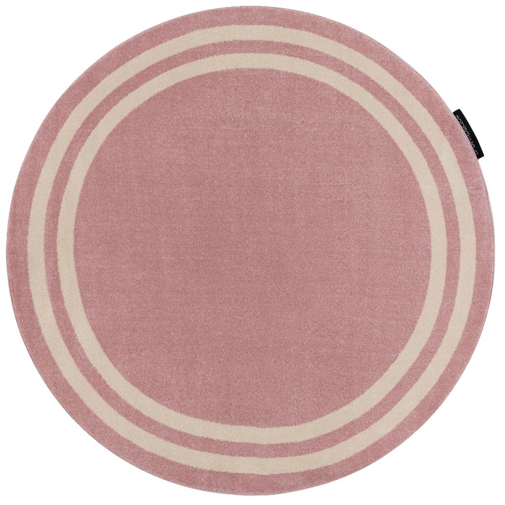 Tappeto HAMPTON Inquadrata cerchio rosa