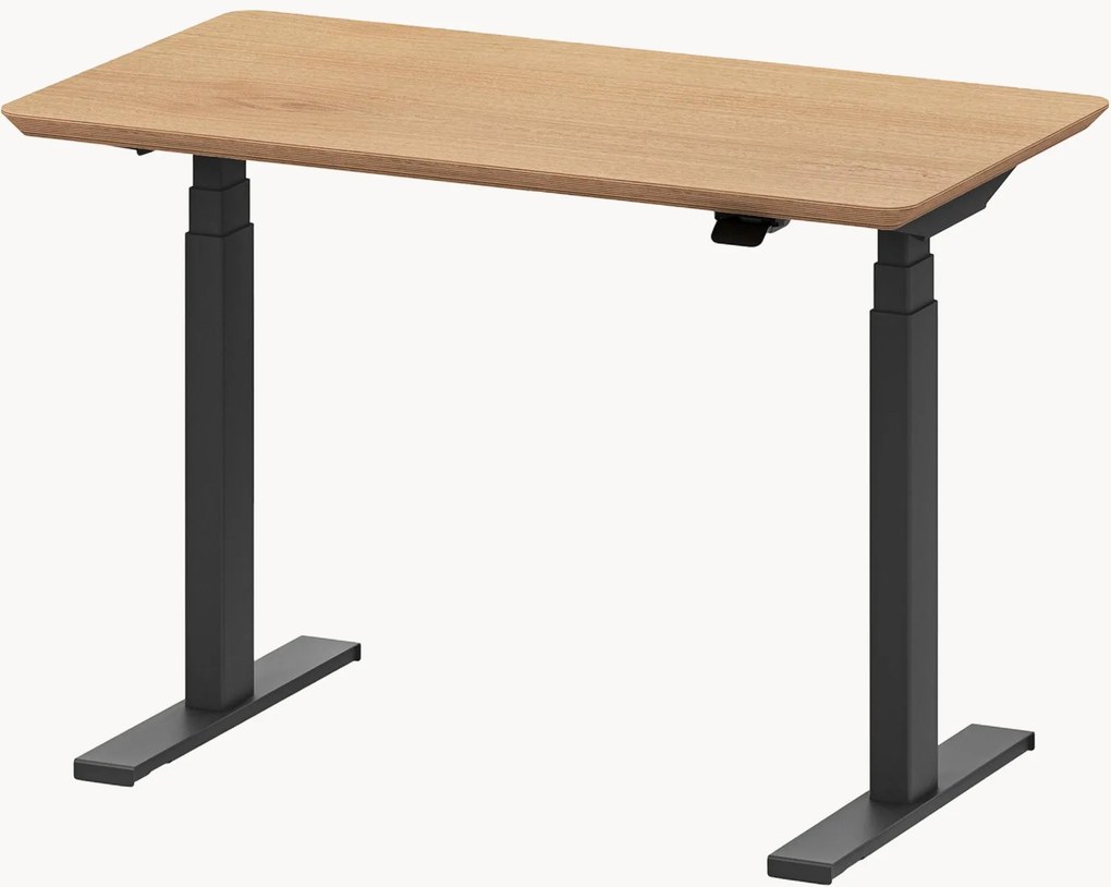 Scrivania da lavoro fatta a mano con piano in legno Pro Mini, regolabile in altezza elettricamente