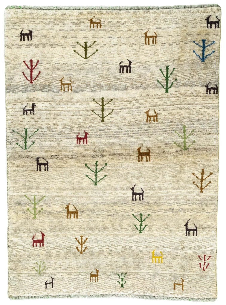 Gabbeh Tappeto persiano 140 x 110 Beige (Iran) Annodato A Mano