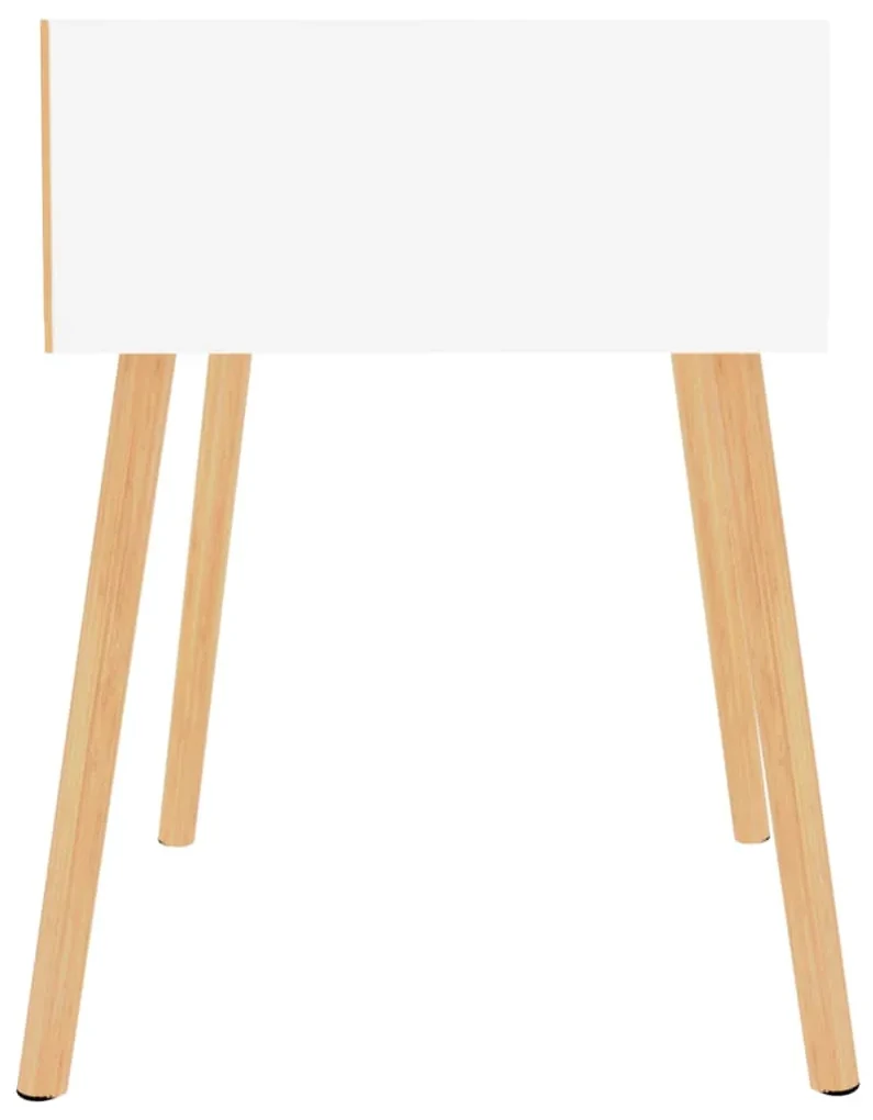 Comodini 2 pz bianchi 40x40x56 cm in truciolato