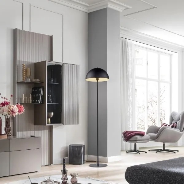 Schöner Wohnen 11727-18 - Lampada da terra ALI 1xE27/25W/230V nero