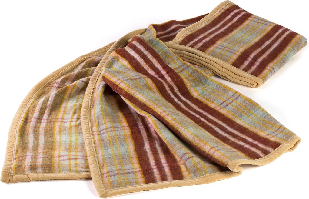 Coperta Elettrica Elettrocoperta Matrimoniale in Misto Lana Scozzese...
