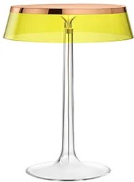 Flos Bon Jour Lampada Da Tavolo 41 cm a luce diffusa rame con corona gialla