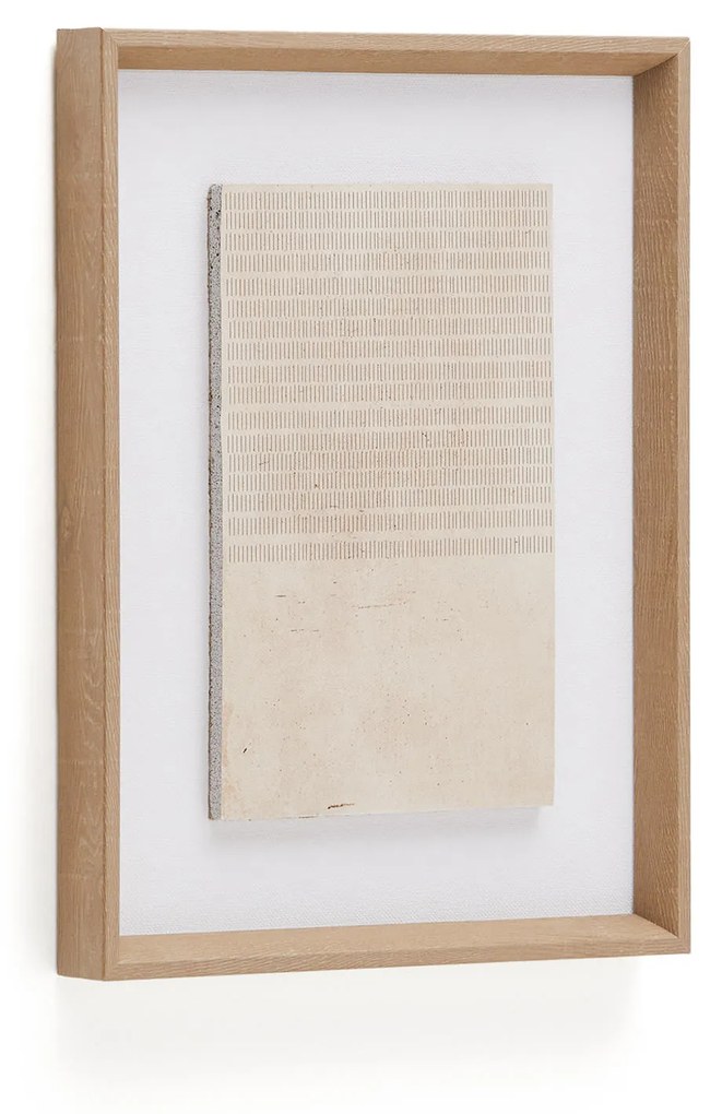 Kave Home - Quadro Sormina marrone con righe superiori 30 x 40 cm