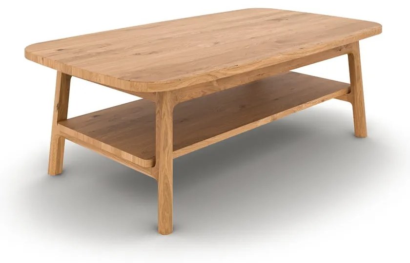 Tavolino in legno di quercia di colore naturale 70x110 cm Twig - The Beds