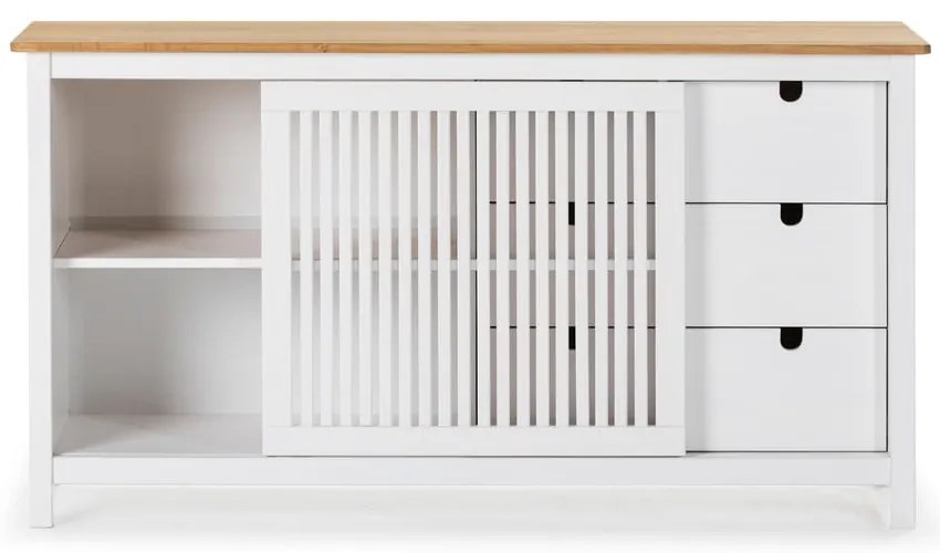 Cassettiera in legno bianco Bruna - Marckeric