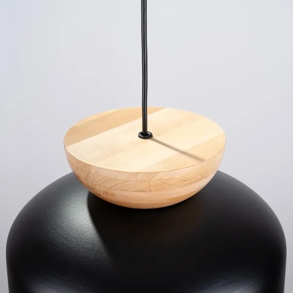 Sollux SL.1351 - Lampadario a sospensione con filo MARION 1xE27/15W/230V diametro 29,5 cm nero