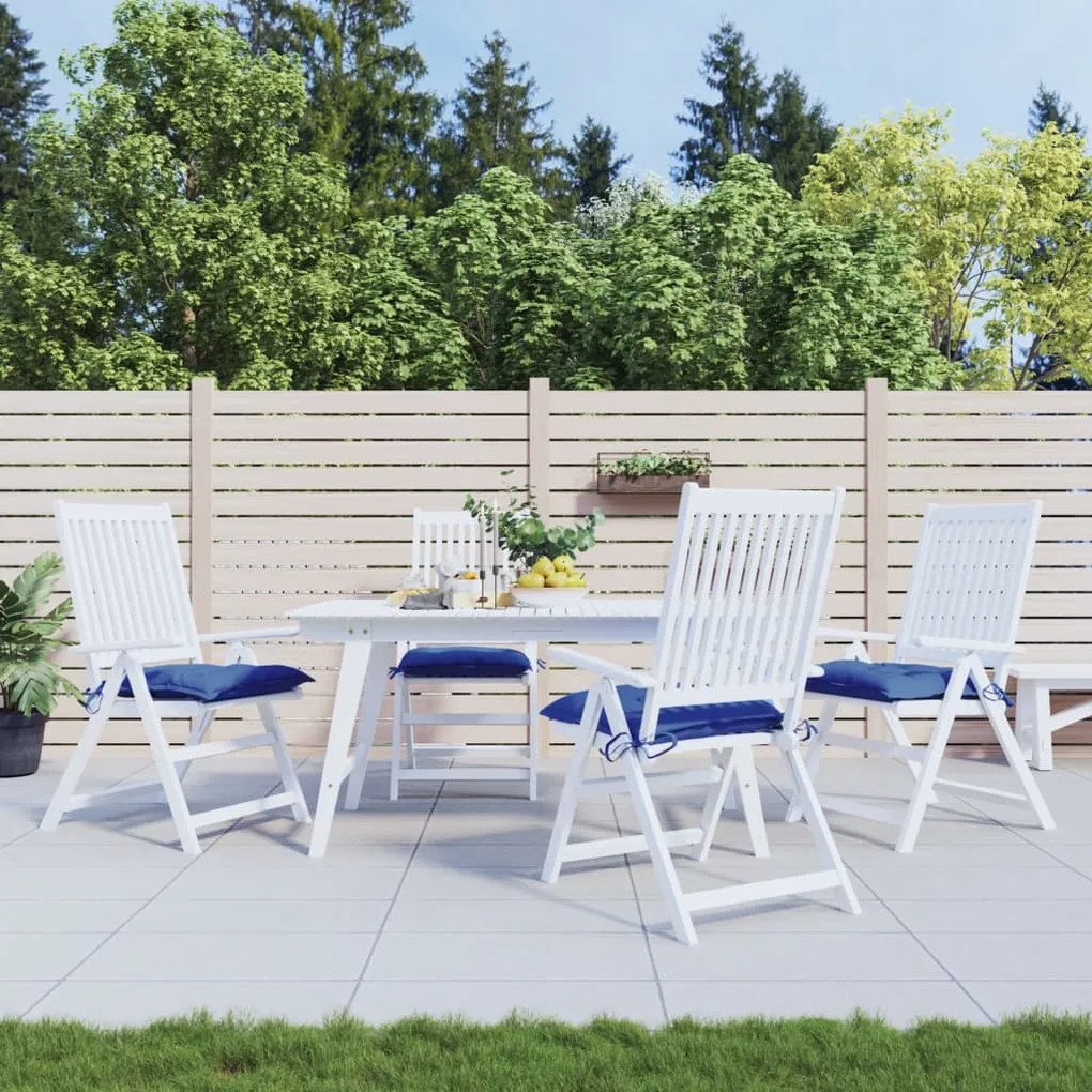 Cuscini Per Sedia 4 Pz Blu 40x40x7 Cm İn Tessuto Oxford /