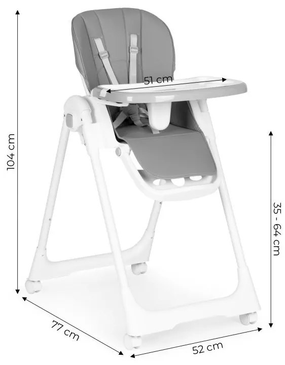 Sedia da pranzo per bambini in grigio