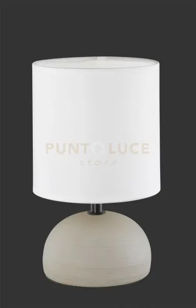 Luci lampada da tavolo base ceramica mezza sfera cappuccino paralum...